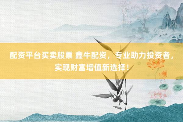 配资平台买卖股票 鑫牛配资，专业助力投资者，实现财富增值新选择！