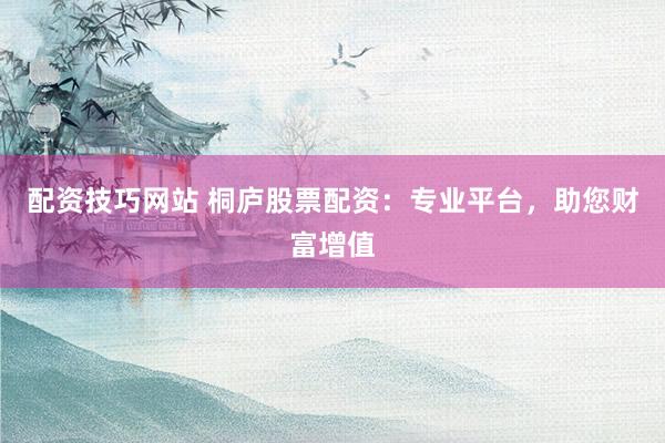 配资技巧网站 桐庐股票配资:专业平台,助您财富增值